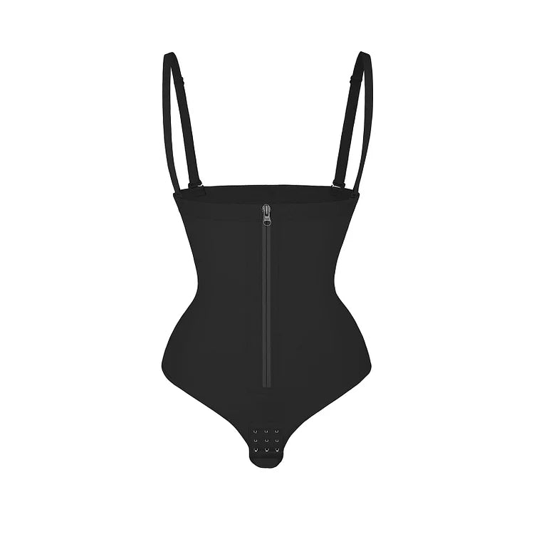 High-waisted bodysuit thong panty shapewear